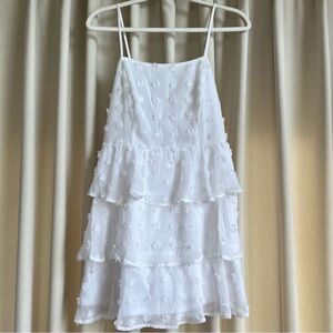 Francesca’s NWT white polka dot ruffle dress